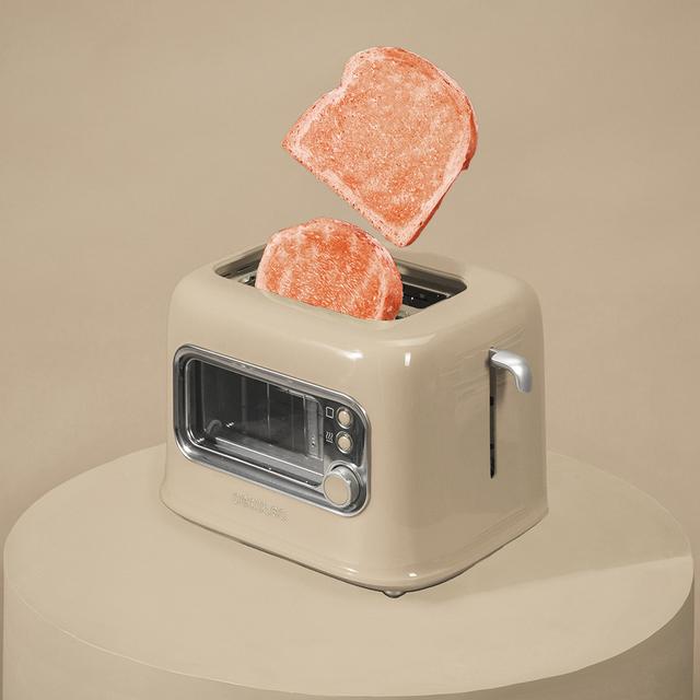 Cecotec RetroVision Beige Tostadora Con Ventana De Cristal Diseño Retro Y Cubierta Antipolvo. Tostadora