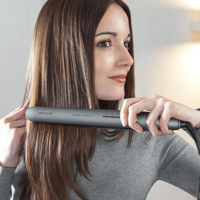 Cecotec RitualCare 880 HidraProtect Plancha De Pelo De Turmalina Con Revestimiento De Queratina Y Aceite De Argán Y Función Pro Ionizer. Plancha De Pelo