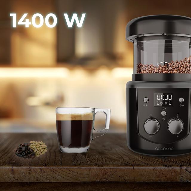 Cecotec Roaster Booster Tostadora De Café En Grano De 1400W Con Tueste Automático O Manual Y Una Capacidad De 100-150gr. Tostadora De Café En Grano