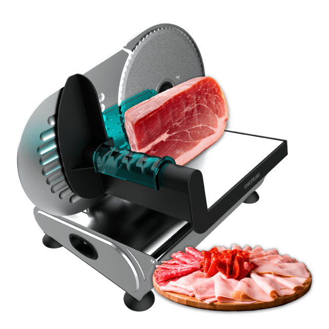 Cecotec Rock'nCut Advance Cortafiambres De 180 W Que Contiene Un Disco De 190 Mm De Diámetro Y Un Sistema De Ajuste Gradual Con Máxima Precisión De Grosor De 0 A 15 Mm. Cortafiambres