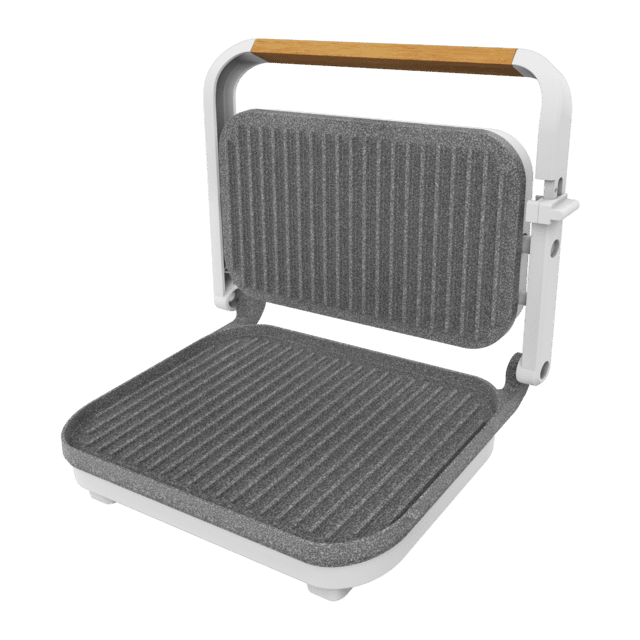 Cecotec Rock'nGrill 1300 Wood W Parrilla Eléctrica Con Revestimiento De Piedra RockStone Y 1300 W De Potencia. Parrilla Eléctrica