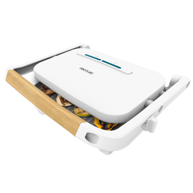 Cecotec Rock'nGrill 1300 Wood W Parrilla eléctrica con revestimiento de piedra RockStone y 1300 W de potencia. Parrilla eléctrica