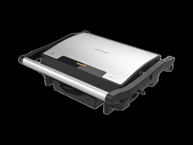 Cecotec Rock’nGrill 1500 Rapid. Parrilla Eléctrica Con Revestimiento De Piedra RockStone Placa Superior Adaptable En Altura Bandeja Recogegrasas 1500W De Potencia Revestimiento Ecológico Parrilla Eléctrica 1500W