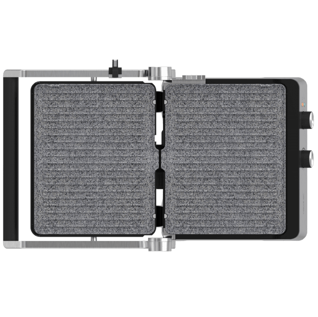 Cecotec Rock'nGrill Blaze Parrilla Eléctrica De 2400 W Que Ajusta El Tiempo Y Temperatura Posee Placas Con Revestimiento RockStone Aptas Para Lavavajillas Y Apertura De 180º. Parrilla Eléctrica