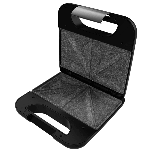 Cecotec Rock'nToast Classic + Sandwichera De 2 Sándwiches Con Acabados En Acero Inoxidable 800 W De Potencia Y Placas Triangulares Con Revestimiento Antiadherente. Sandwichera 