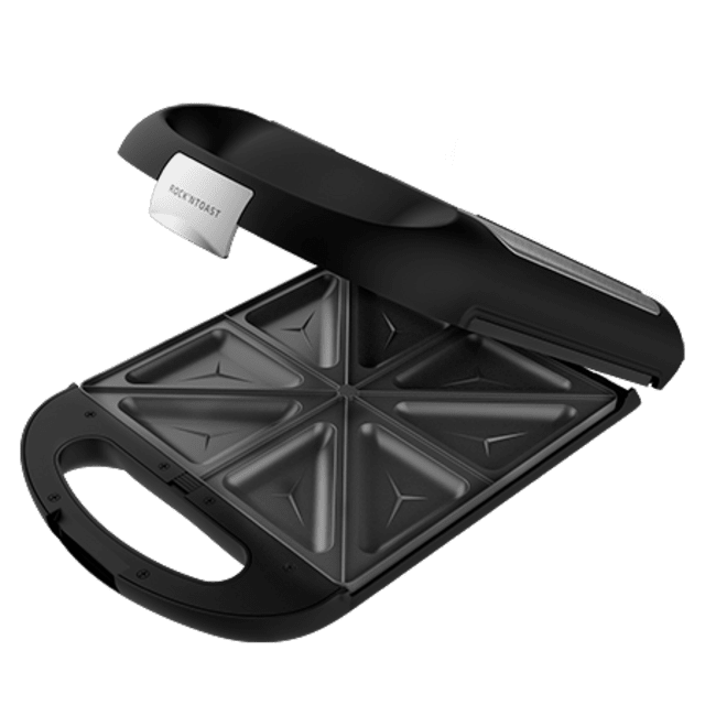 Cecotec Rock'nToast Family Sandwichera 3 En1. 1500 W Capacidad Para 4 Sandwiches Revestimiento Antiadherente 3 Placas Intercambiables Rapidez Y Tostado Uniforme Acero Inox Plancha De Cocina