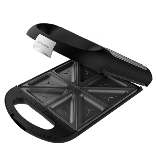 Cecotec Rock'nToast Family. Sandwichera Con 1500 W Capacidad Para 4 Sandwiches Revestimiento Antiadherente Rapidez De Calentamiento Y Tostado Uniforme Acero Inoxidable Plancha De Cocina