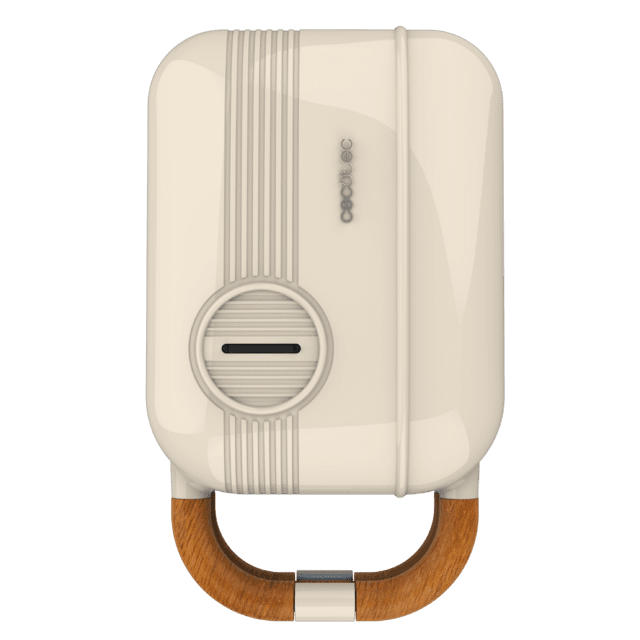 Cecotec Rock'nToast Retro One Beige Sandwichera Con Estilo Retro Con Capacidad Para Un Sandwich Y 3 Pares De Placas Desmontables