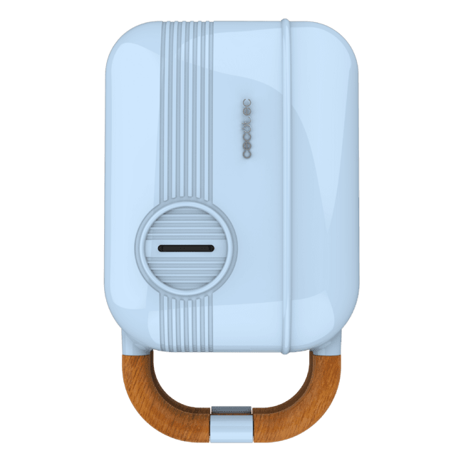 Cecotec Rock'nToast Retro One Blue Sandwichera Con Estilo Retro Con Capacidad Para Un Sandwich Y 3 Pares De Placas Desmontables. Sandwichera