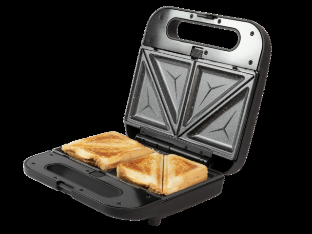 Cecotec Rock´nToast Sandwichera 3 En 1. 800 W 2 Sándwiches Acabado En Acero Inoxidable 3 Placas Intercambiables Con Revestimiento Rockstone Sandwichera