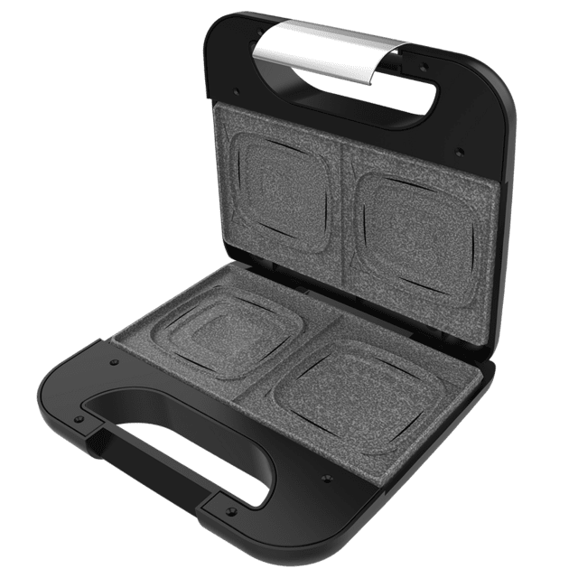 Cecotec Rock'nToast Square + Sandwichera De 2 Sándwiches Con Acabados En Acero Inoxidable 800 W De Potencia Y Placas Cuadradas Con Revestimiento Antiadherente. Sandwichera