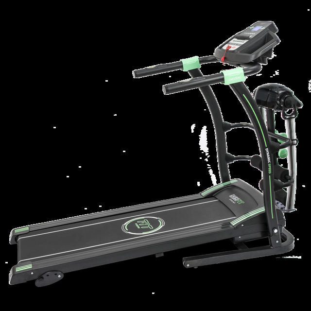 Cecotec RunnerFit Sprint Vibrator. Cinta de Correr Eléctrica Plegable con Cinturón de Masaje Mancuernas Pulsómetro Pantalla LED 12 Programas hasta 14km/h Peso máximo 120 Kg Cinta de correr plegable