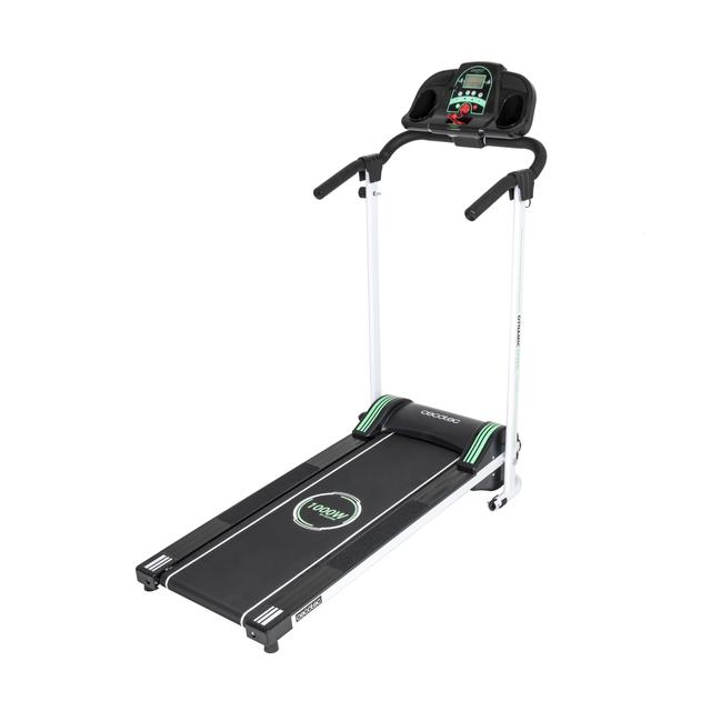 Cecotec RunnerFit Step Black. Cinta De Andar Eléctrica Plegable De 1000 W 3 Niveles De Inclinación Pantalla LED Altavoces Portabotellas 12 Programas Hasta 10 Km/h Ruedas Peso Máximo 120 Kg Cinta De Andar Plegable
