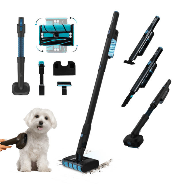 Cecotec Scoba 2100 Twice Animal Aspirador vertical con diseño ultraligero (menos de 1 kg en mano y 1 6 kg entero) y cabezal omnidireccional con doble cepillo que permite movimientos laterales y circulares para una limpieza ági