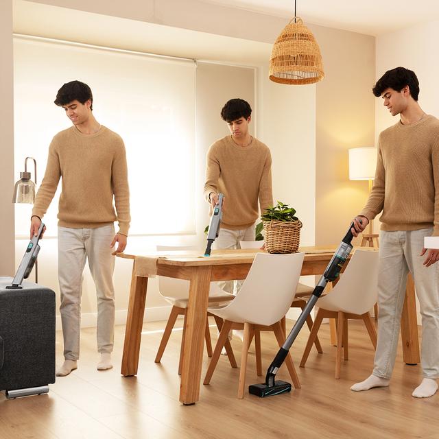 Cecotec Scoba 2100 Twice Aspirador Escoba Sin Cables Sin Bolsa Omnidireccional Con Diseño Ultraligero (menos De 1 Kg En Mano Y 1 6 Kg Entero) Y Motor Digital Brushless De Gran Potencia De Succión Que Acaba Con La Suciedad De F