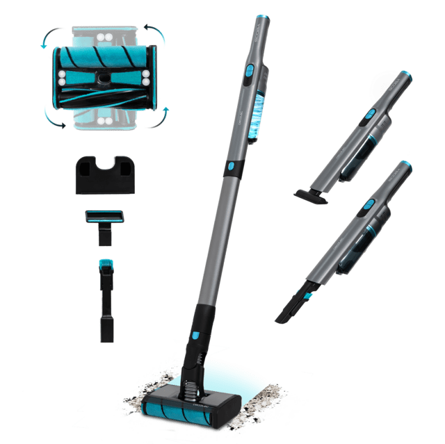 Cecotec Scoba 2100 Twice Aspirador escoba sin cables sin bolsa omnidireccional con diseño ultraligero (menos de 1 kg en mano y 1 6 kg entero) y motor Digital Brushless de gran potencia de succión que acaba con la suciedad de f