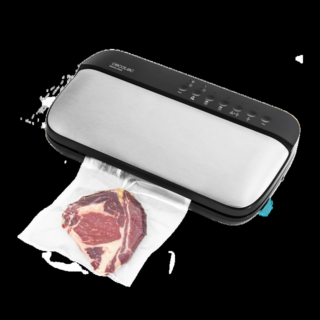 Cecotec Sealvac Steel. Envasadora Al Vacío De 120 W Presión De 0 9 Bar 4 Modos De Funcionamiento Compatible Con Bolsas Genéricas Incluye 5 Bolsas Toma Y Tubo Para Botes Y Rollo Gofrado Envasadora Al Vacío Doméstica  