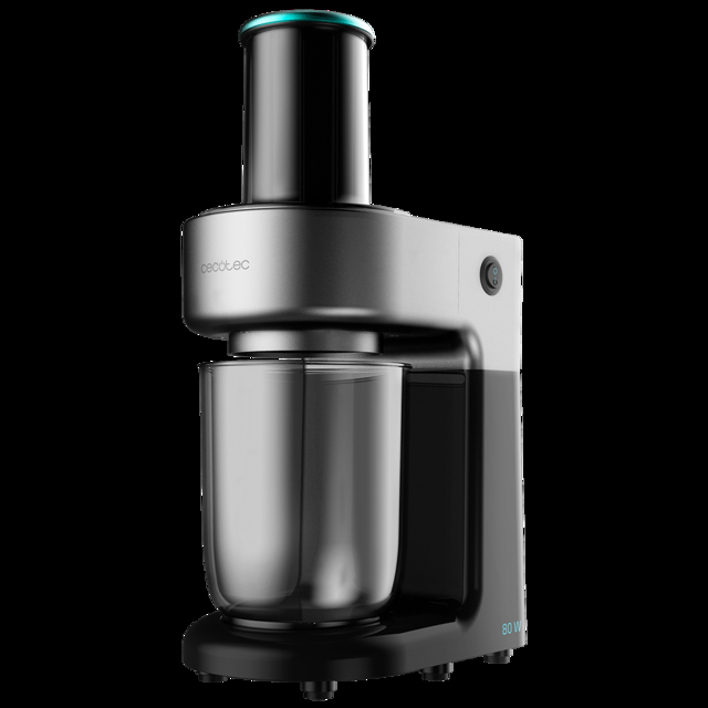 Cecotec SpiralChef 400. Espirilizador De 80 W 4 Cuchillas De Acero Inoxidable De Diferentes Tamaños Recipiente 1 L Canal Ancho De Entrada Piezas Desmontables Y Aptas Para Lavavajillas Espiralizador De Frutas Y Verduras