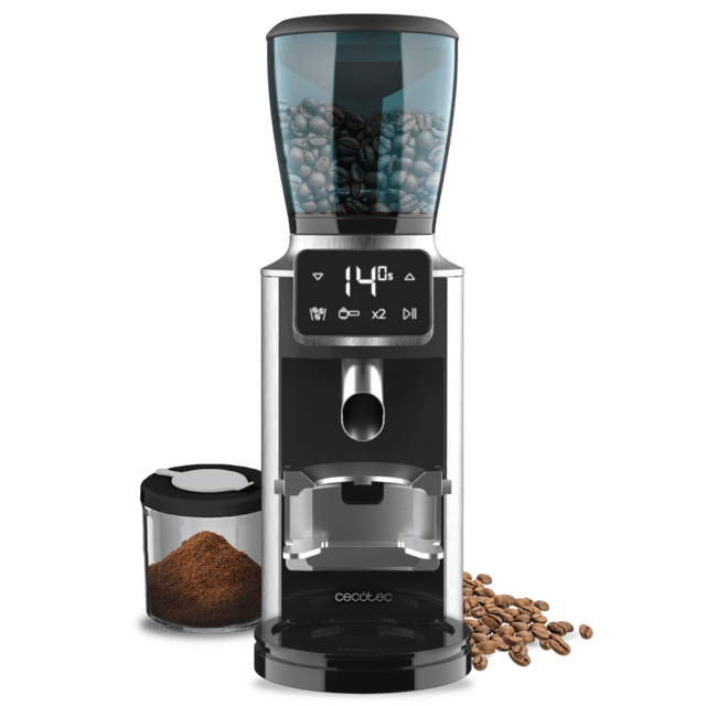 Cecotec SteelMill Touch Molinillo Eléctrico De Café De Acero Inoxidable Con 200 W Y 30 Niveles De Molienda. Molinillo Eléctrico 
