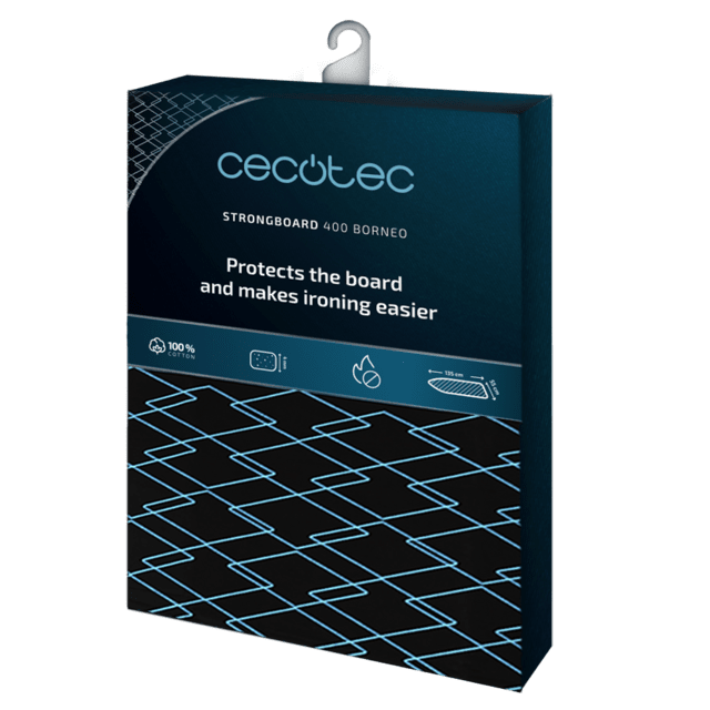 Cecotec StrongBoard 400 Borneo Funda De Tabla De Planchar 100% Algodón Con Un Tamaño Ajustable De 135 X 55 Cm. Funda De Tabla De Planchar 