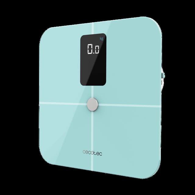 Cecotec Surface Precision 10400 Smart Healthy Vision Blue. Báscula De Baño Inteligente Con Medición De Bioimpedancia App Gran Pantalla 17 Parámetros Báscula Bioimpedancia De Baño