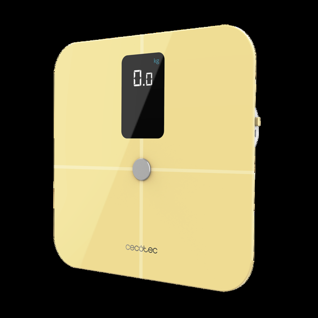 Cecotec Surface Precision 10400 Smart Healthy Vision Yellow. Báscula De Baño Inteligente Con Medición De Bioimpedancia App 15 Parámetros Báscula Bioimpedancia De Baño  