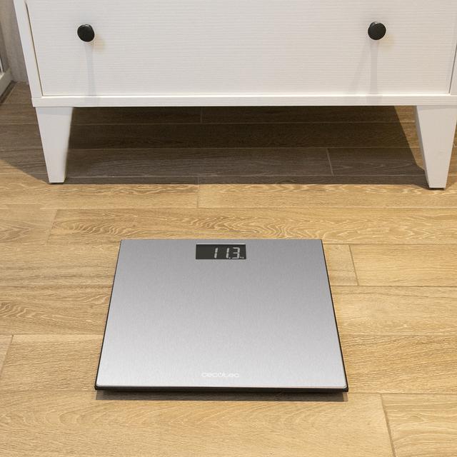 Cecotec Surface Precision 9200 Healthy. Báscula De Baño Digital De Plataforma De Acero Inoxidable Antihuellas Pantalla LCD Invertida Capacidad Máxima De 180kgr Cinta Métrica Báscula De Baño Digital Precisa  