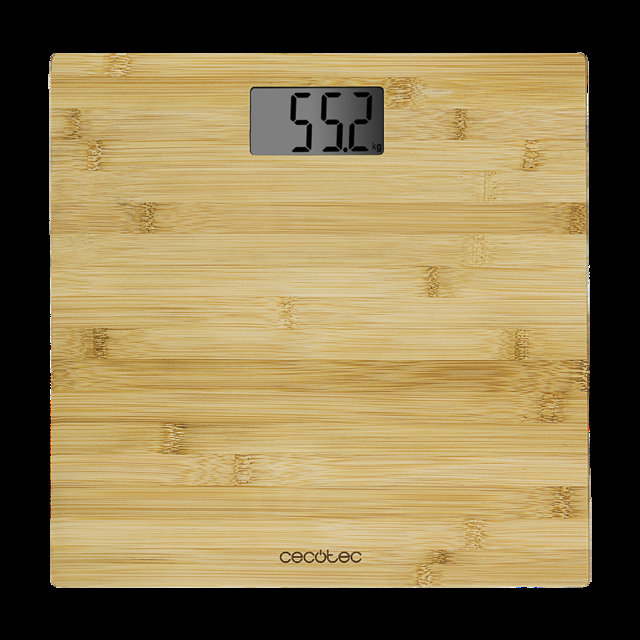 Cecotec Surface Precision 9300 Healthy. Báscula de baño digital con Plataforma de bambú (eco-friendly) Pantalla LCD Capacidad máxima de 180kgr Lista para usar Cinta métrica Báscula de baño digital precisa