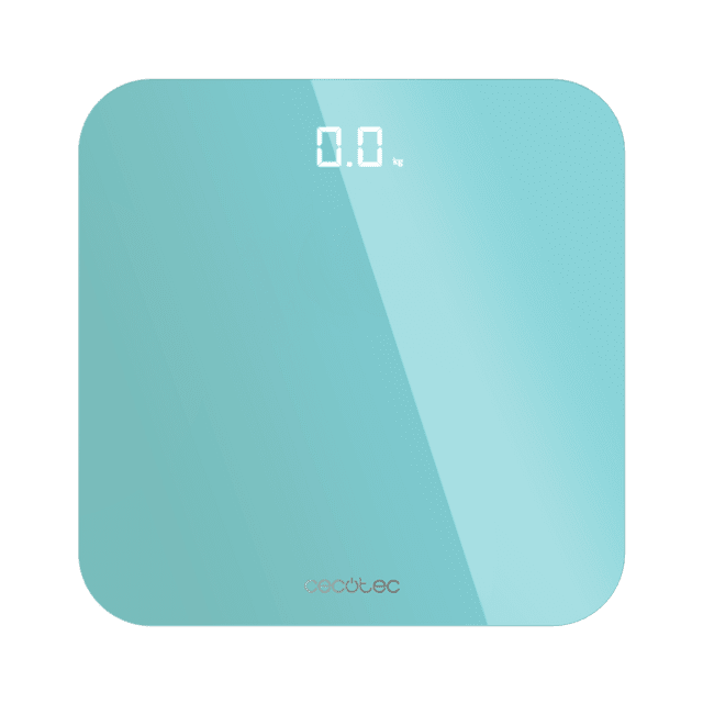 Cecotec Surface Precision 9350 Healthy Sky. Báscula de Baño Digital con Carga USB Pantalla LED Invisible 300 x 300 mm 4 Sensores de medición Hasta 180 Kg Báscula de baño digital con carga USB y pantalla invisible