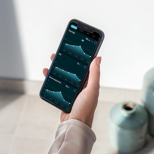 Cecotec Surface Precision 9500 Smart Healthy. Báscula De Baño Digital Inteligente Con Alta Precisión Cristal Templado Color Negro De Alta Seguridad Pantalla LCD Invertida 180K Báscula Bioimpedancia Eléctrica De Baño