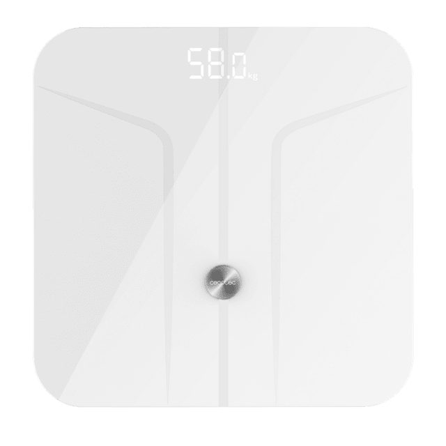Cecotec Surface Precision 970 Smart Healthy Báscula de baño con función de bioimpedancia conectividad Bluetooth y superficie de vidrio templado de alta seguridad.  Báscula de baño 
