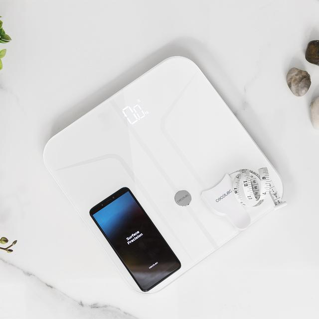 Cecotec Surface Precision 9700 Smart Healthy. Báscula De Baño Con Función Bioimpedancia Conectividad Bluetooth Superficie Vidrio Templado Báscula De Baño Con Función De Bioimpedancia