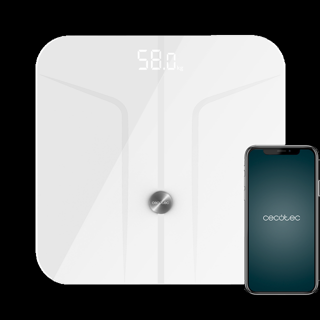 Cecotec Surface Precision 9700 Smart Healthy. Báscula de baño con Función Bioimpedancia Conectividad Bluetooth Superficie vidrio templado Báscula de baño con función de bioimpedancia
