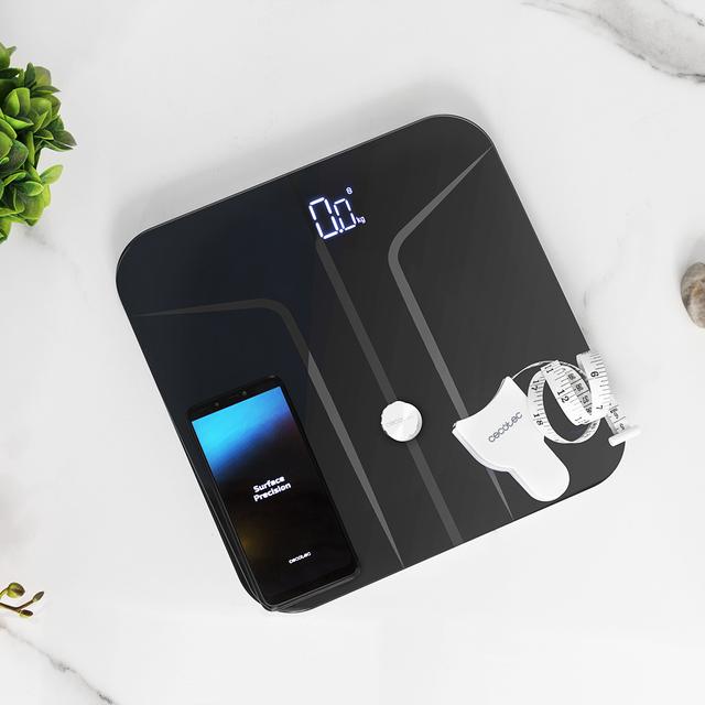 Cecotec Surface Precision 9750 Smart Healthy. Báscula De Baño Con Función Bioimpedancia Conectividad Bluetooth 10 Parámetros Superficie De Vidrio Templado Báscula De Baño Con Función De Bioimpedancia