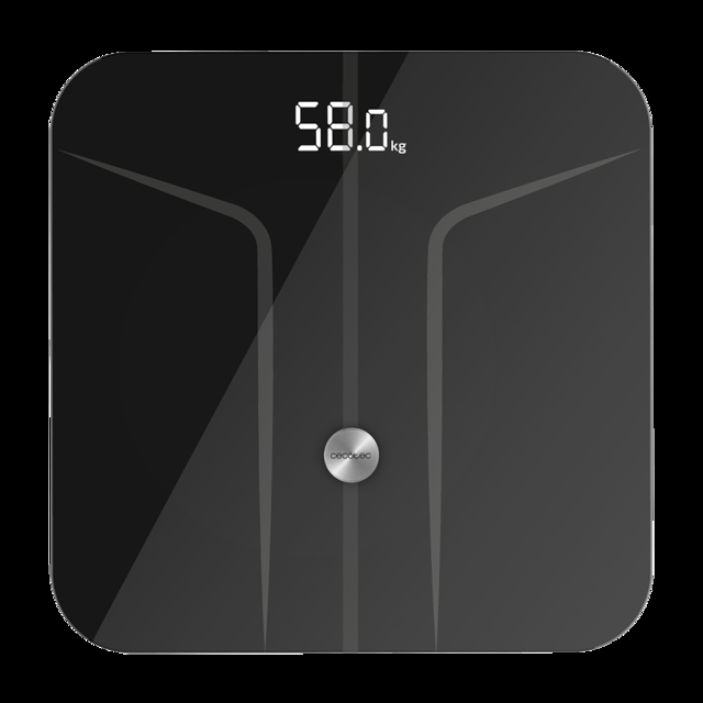Cecotec Surface Precision 9750 Smart Healthy. Báscula de baño con Función Bioimpedancia Conectividad Bluetooth 10 Parámetros Superficie de vidrio templado Báscula de baño con función de bioimpedancia
