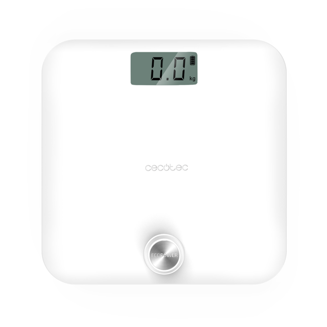 Cecotec Surface Precision EcoPower 10000 Healthy. Báscula de baño Con pulsador Superficie de vidrio templado de alta seguridad Sensores de precisión Báscula de baño