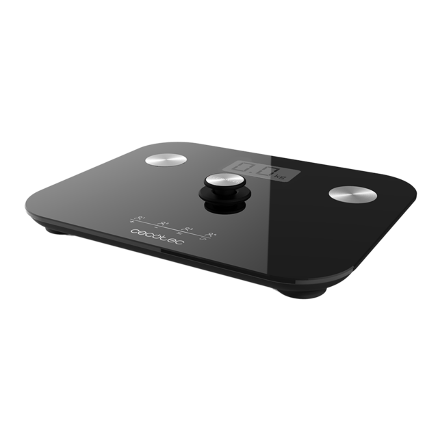Cecotec Surface Precision EcoPower 10100 Full Healthy. Báscula De Baño Con Pulsador Función Bioimpedancia Superficie Vidrio Templado De Alta Seguridad Sensores De Precisión Báscula De Baño Sin Pilas