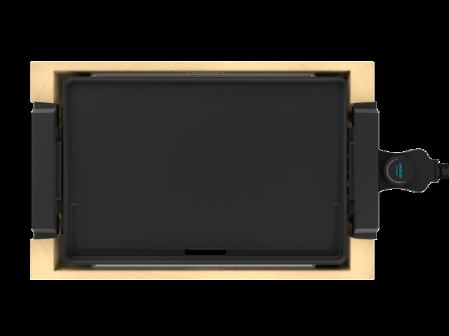 Cecotec Tasty&Grill 2000 Bamboo. Plancha De Asar Eléctrica Con Potencia 2000 W Estructura Bambú Termostato Regulable Plancha Plana Revestimiento Aluminio Fundido Apta Lavavajillas Plancha Eléctrica Cocina 2000 W