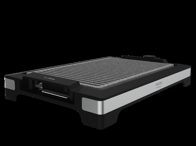 Cecotec Tasty&Grill 2000 Inox LineStone. Plancha De Asar Eléctrica Con Potencia 2000 W Acabados Acero Inoxidable Termostato Regulable Superficie Grill Revestimiento RockStone Apta Lavavajillas Plancha Eléctrica Cocina 2000 W