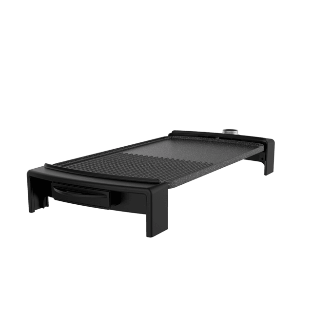 Cecotec Tasty&Grill 2500 RockWater MixGrill. Plancha De Asar Eléctrica De 2150 W Revestimiento Antiadherente Superficie Mixta Termostato Regulable Apta Para Lavavajillas Plancha De Asar Eléctrica 