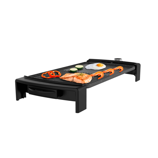 Cecotec Tasty&Grill 2500 RockWater MixGrill. Plancha de Asar Eléctrica de 2150 W Revestimiento Antiadherente Superficie Mixta Termostato Regulable Apta para Lavavajillas Plancha de asar eléctrica 