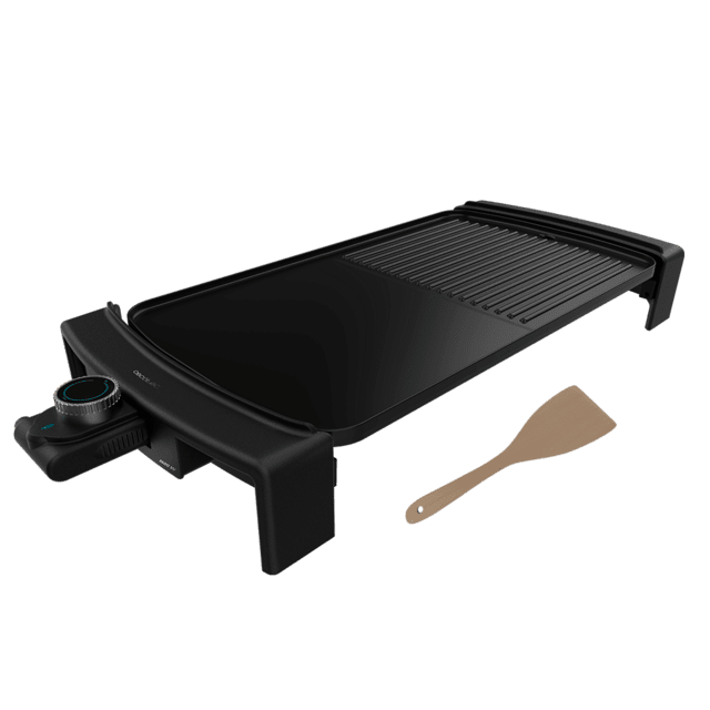Cecotec Tasty&Grill 3000 BlackWater MixGrill. Plancha de Asar Eléctrica con 2600 W Revestimiento Antiadherente Superficie Mixta Termostato Regulable Apta para Lavavajillas Plancha de asar eléctrica de 2600 W con revestimiento