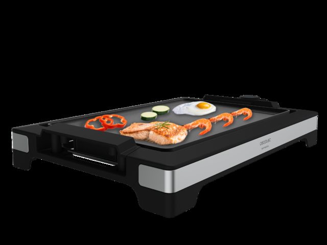 Cecotec Tasty&Grill Inox. Plancha De Asar Eléctrica Con Potencia 2000 W Acabados En Acero Inoxidable Termostato Regulable Superficie Plancha Revestimiento Aluminio Fundido Apta Lavavajillas Plancha De Asar Eléctrica De 2000 W