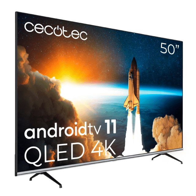 Cecotec Televisión TV Cecotec V1 Series VQU10050S QLED 50” Con Resolución 4K UHD Y Sistema Operativo Android TV Televisión QLED 50" Smart TV