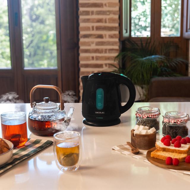 Cecotec Thermosense 140 Black Hervidor De Agua De 1 Litro De Capacidad Libre De BPA Y Con 2200 W. Hervidor De Agua 