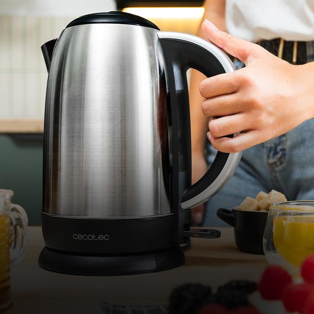 Cecotec Thermosense 200 Steel Hervidor De Agua De 1 7 Litros Cuerpo De Acero Inoxidable Y Con 2200 W. Hervidor De Agua 