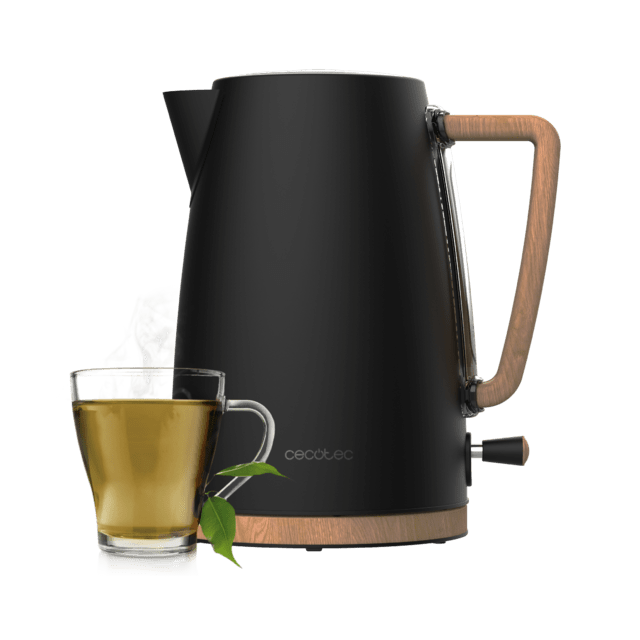 Cecotec ThermoSense 200 Woody Hervidor de agua eléctrico para infusiones con 1 7 litros de capacidad. Hervidor de agua eléctrico