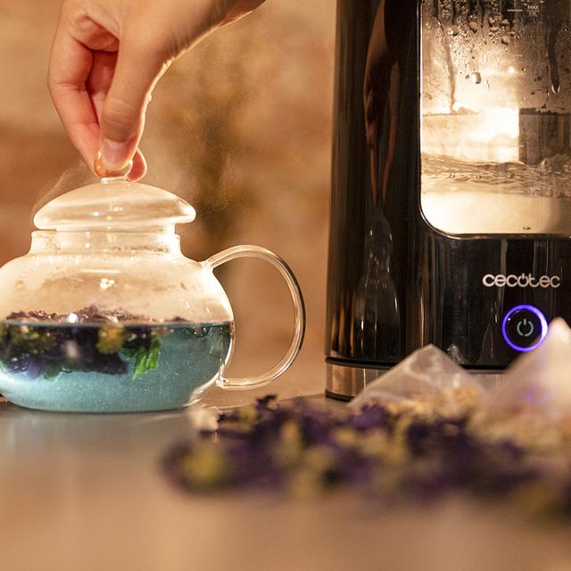 Cecotec Thermosense 330 Glassy Hervidor De Agua De 1 7 Litros Cuerpo De Vidrio De Borosilicato De Alta Calidad Con 2200 W. Hervidor De Agua