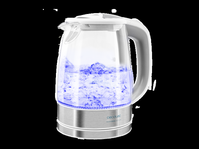 Cecotec ThermoSense 350 Clear. Hervidor de Agua Eléctrico de 1 7 litros Libre de BPA 2200 W de Potencia Base 360º Filtro Antical Doble Sistema de Seguridad Vidrio Borosilicato Hervidor de agua eléctrico  