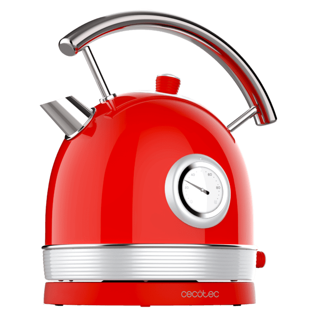 Cecotec Thermosense 420 Vintage Light Red Hervidor De Agua Eléctrico De Estilo Vintage Con 1 8 Litros De Capacidad. Hervidor De Agua Eléctrico 